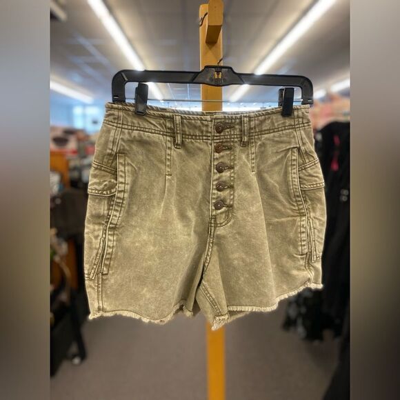 easel Ladies Small Green Jean Shorts - Picture 1 of 3